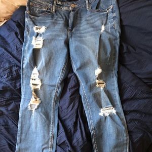 Express Ripped Denim Jeans.
